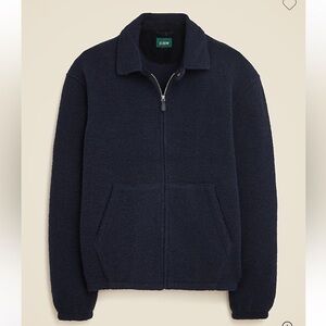 J crew Wool-blend sweater fleece jacket in Navy men’s size Medium